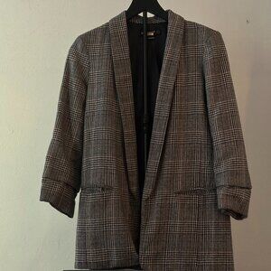 BLANKNYC Plaid Boyfriend Blazer • Size S • Classic Check